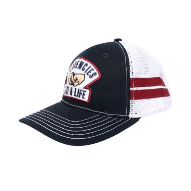 Tendencies Classic Fist Bump Stripes Topi Trucker Pria - Navy White