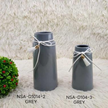 Ceramic Vase Pot Vas Keramik NSA-D1014-3 GREY