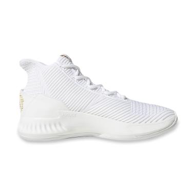 adidas D Rose 9 Sepatu Basket Pria - White