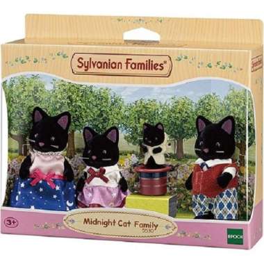Mainan Koleksi Sylvanian Families Midnight Cat Family