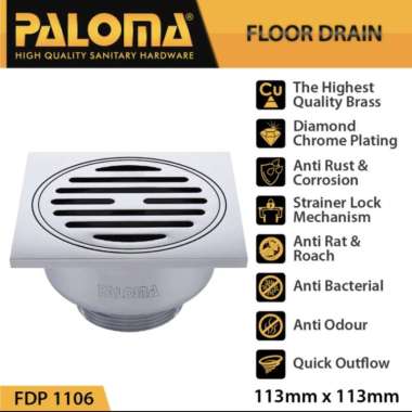 Floor Drain Saringan Air Kamar Mandi PALOMA FDP 1106