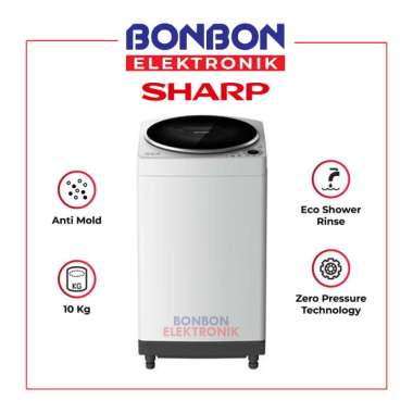 Sharp Mesin Cuci 1 Tabung 10KG ESM 1009 TGG / ES M1009T GG / ESM1009T