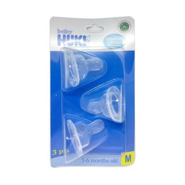 Baby Huki CI0236 Dot Silicone Ortho Blister M Medium Teat Dot Bayi White