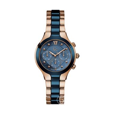 GUESS Y30003L7 GC Radiance Ceramic Swiss Movement Jam Tangan Wanita Navy/ Rose Gold