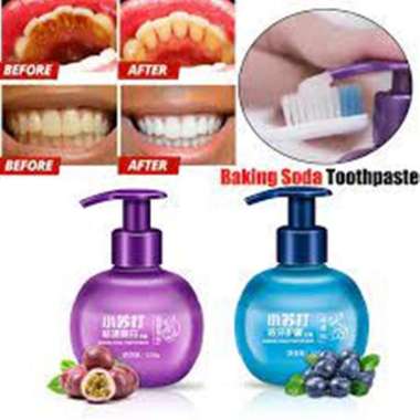 OEM Odol Toothpaste Pemutih Gigi Baking Soda Pasta Gigi Whitening Biru blueberry