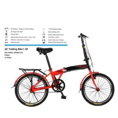 SERBA11 - Sepeda Lipat 20 inc Odessy Ada Boncengan dan Spakbor Bisa Buat Dewasa dan Anak2 20 Inch Bl