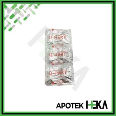 Q-Hart - Suplemen Makanan CoQ 10 dan Vitamin E Strip isi 6 Tablet