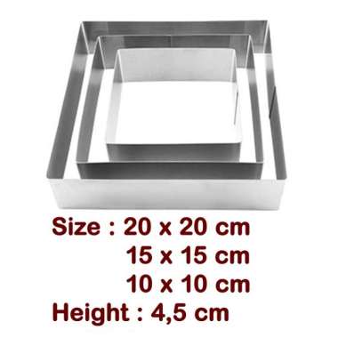 3 Sizes mousse cake ring mousse ring cookie cutter set 20cm, 15cm, 10cm kotak