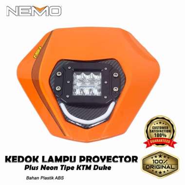 NEMO Kedok Lampu Proyector Plus Neon Tipe KTM Duke Orange