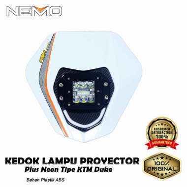NEMO Kedok Lampu Proyector Plus Neon Tipe KTM Duke Putih