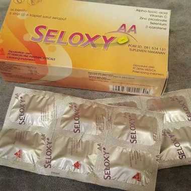 Seloxy AA strip isi 6 Tablet-Vitamin C A-Zinc- Antioksidan-Kesehatan K - azam medika