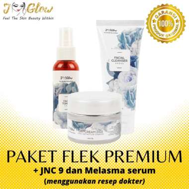 Jglow j glow skincare paket flek hitam cream kecantikan wajah toner kulit berminyak penghilang bekas