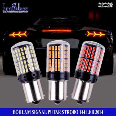 Bohlam Sein 1156 Putar 144 LED Kaki 1 Bohlam Mobil Lampu Kota Senja Merah