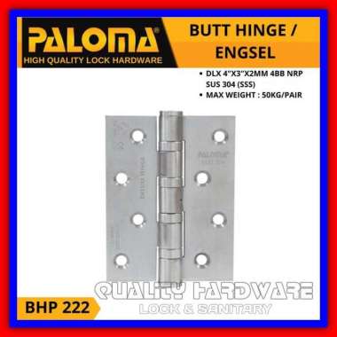 Engsel Pintu Jendela Paloma BHP 222 - 4 inch Engsel Jendela Stainless SUS 304 - SSS Murah Berkualita