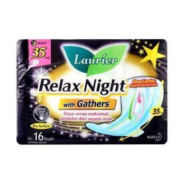 Surabaya - Laurier Relax Night With Gathers [35 cm/16 Pcs] TwinPack