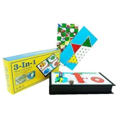 Mainan Ludo Magnet 3in1 Board Games