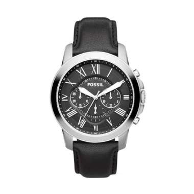 FOSSIL Grant Chronograph Leather FS4812 Jam Tangan Pria - Black FS
