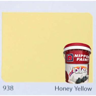 Cat Tembok Interior dan Eksterior Nippon Vinilex 5000 5kg Plus Paking Kayu Honey Yellow 938