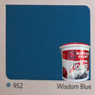 Cat Tembok Interior dan Eksterior Nippon Vinilex 5000 5kg Plus Paking Kayu Wisdom Blue 952