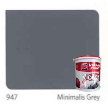 Cat Tembok Interior dan Eksterior Nippon Vinilex 5000 5kg Plus Paking Kayu Minimalis Grey 947