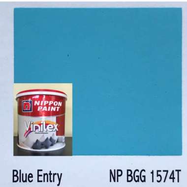 Cat Tembok Interior dan Eksterior Nippon Vinilex 5000 5kg Plus Paking Kayu Blue Entry