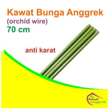Kawat Bunga Anggrek 70 cm anti karat bulan phalaenopsis plastik besi tangkai dendrobium pot galaxy