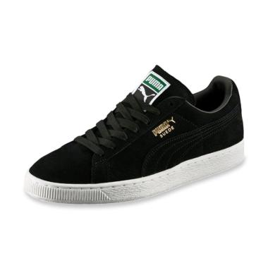 puma suede black on black