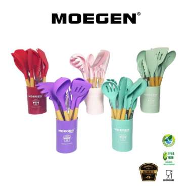 12 pcs MOEGEN silicone kitchen utensils set / spatula silicone / sodet silicone / utensils turner un