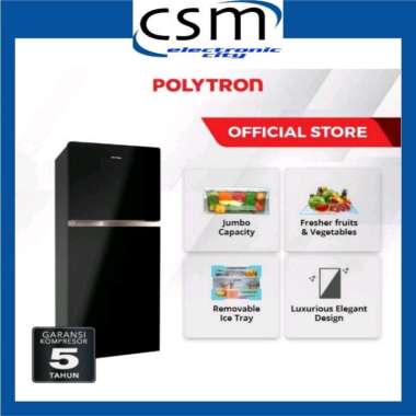 POLYTRON PRM21BNR Lemari Es Dua Pintu [Khusus Jabodetabek] Garansi Resmi Unit Only 003 Red JABODETAB