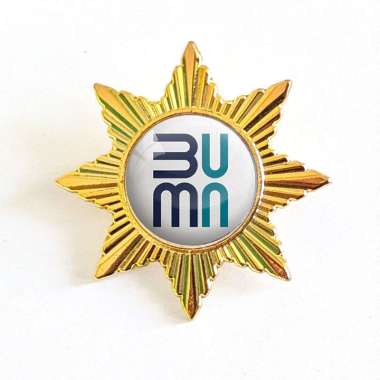 Mulyocreative Pin Logo Pin Kementerian BUMN Model Matahari – Bros Logo Bahan Logam - MATAHARI 8 SISI