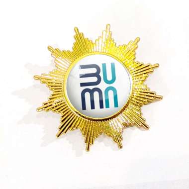 Mulyocreative Pin Logo Pin Kementerian BUMN Model Matahari – Bros Logo Bahan Logam - MATAHARI 12 SIS