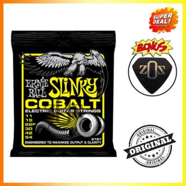 Senar String Gitar Electric Ernie Ball Slinky Cobalt 11 54 Original