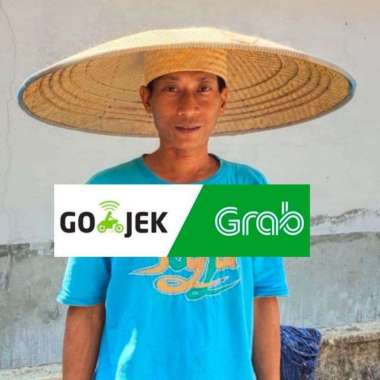 Caping Topi Petani Jumbo Tudung Anyaman Bambu