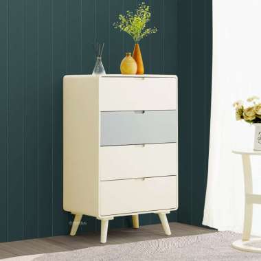 iFURNHOLIC Flint 4 Drawer - Lemari Kabinet Minimalis - Furniture - White Jawa