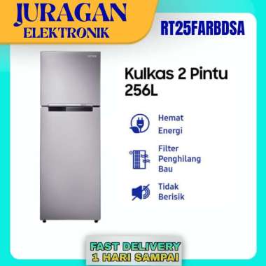SAMSUNG KULKAS 2 PINTU RT25FARBDSA 256 LITER COOLPACK DIGITAL INVERTER