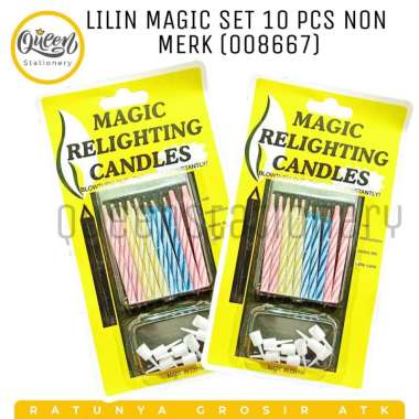 LILIN MAGIC SET 10 PCS NON MERK (008667) / LILIN ULANG TAHUN / LILIN SPIRAL / LILIN SUSAH DITIUP