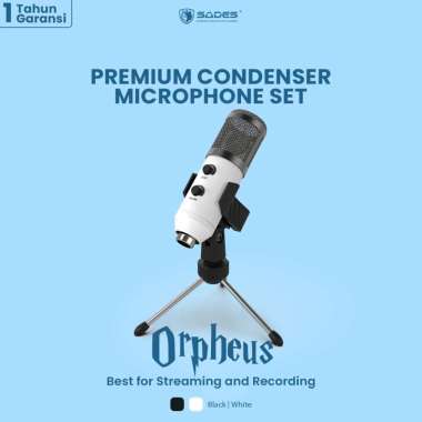 Mic Condenser Sades Orpheus Premium Set White