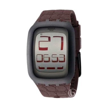 Swatch Touch Jam Tangan Pria [SURB113/ Swiss Made Original] Brown Black