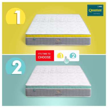Quantum Springbed Eurotop Mattress 28cm - Kasur Spring Bed 180 x 200 Yellow
