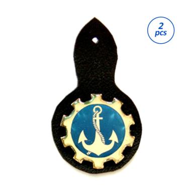 Mulyocreative - Lencana Ignisia Dewan Saka Bahari Pramuka [2 Pcs] kombinasi hitam biru emas