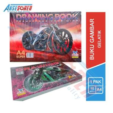 Buku Gambar A4 Gelatik [1 Pack/10 Buku/8 Lembar] / Gelatik Drawing Book / Buku Gambar 1 Pak Murah / 