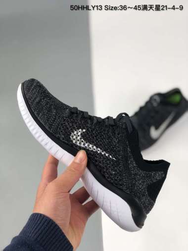 free rn flyknit 2018 black and white