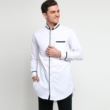VM Shanghai Long Body Slimfit Kemeja Lengan Panjang Pria M PUTIH