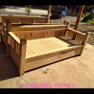 Bale Bale Daybed Kursi Bangku Santai Risban Untuk Ruang Tamu Kayu Jati