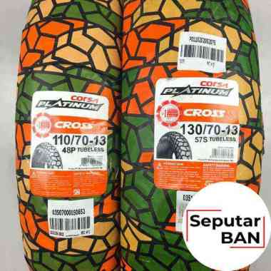 SEPASANG Ban Motor YAMAHA NMAX // CORSA CROSS S PLATINUM 110/70-13 & 130/70-13 Tubeless