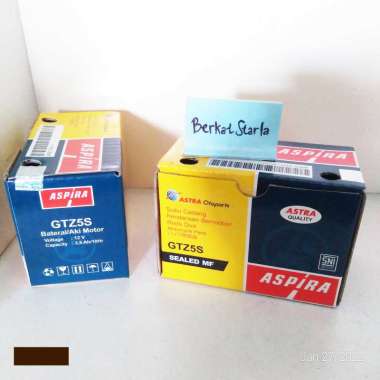 Aki Motor Roda Dua/ Aki GTZ5S Aspira K02-11-GTZ-5SMF
