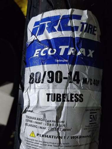 Ban Luar Motor IRC Ecotrax NR96 80 90 14 Tubeless All Matic Vario Mio Beat
