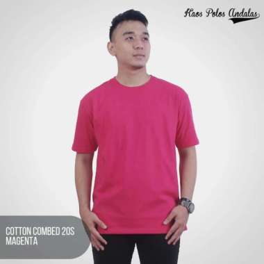 Kaos Polos Cotton Combed 20s Magenta S