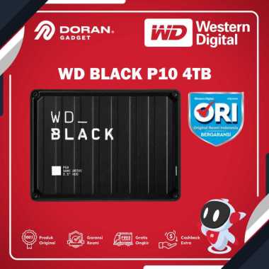 Harddisk External WD BLACK 4TB P10 Game Drive - HDD WD Black P10 4 TB 4TB