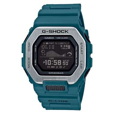 Jam Tangan Pria Casio G-Shock G-Lide GBX-100-2DR Men Black Digital Dial Tosca Resin Band Biru